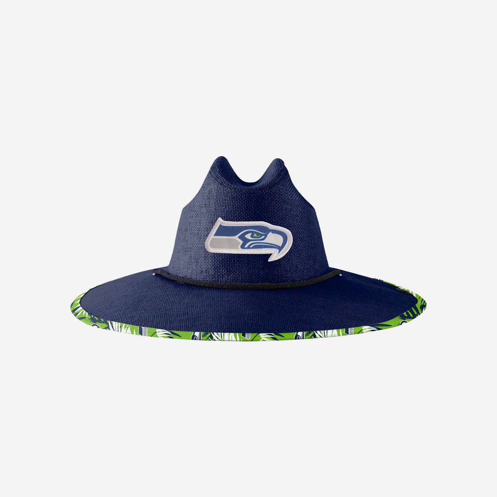 Seattle Seahawks Team Color Straw Hat FOCO - FOCO.com