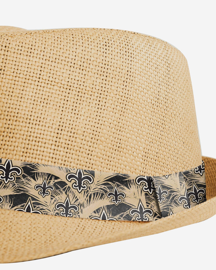 New Orleans Saints Trilby Straw Hat FOCO - FOCO.com