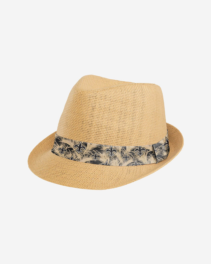 New Orleans Saints Trilby Straw Hat FOCO - FOCO.com