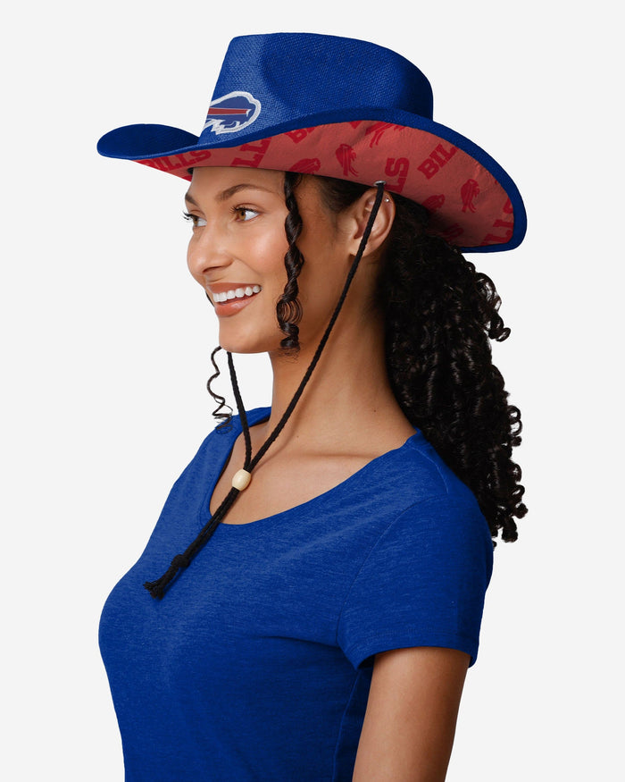 Buffalo Bills Team Stripe Cowboy Hat FOCO - FOCO.com