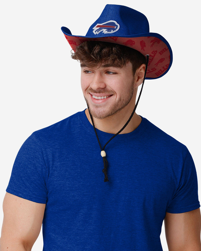 Buffalo Bills Team Stripe Cowboy Hat FOCO - FOCO.com