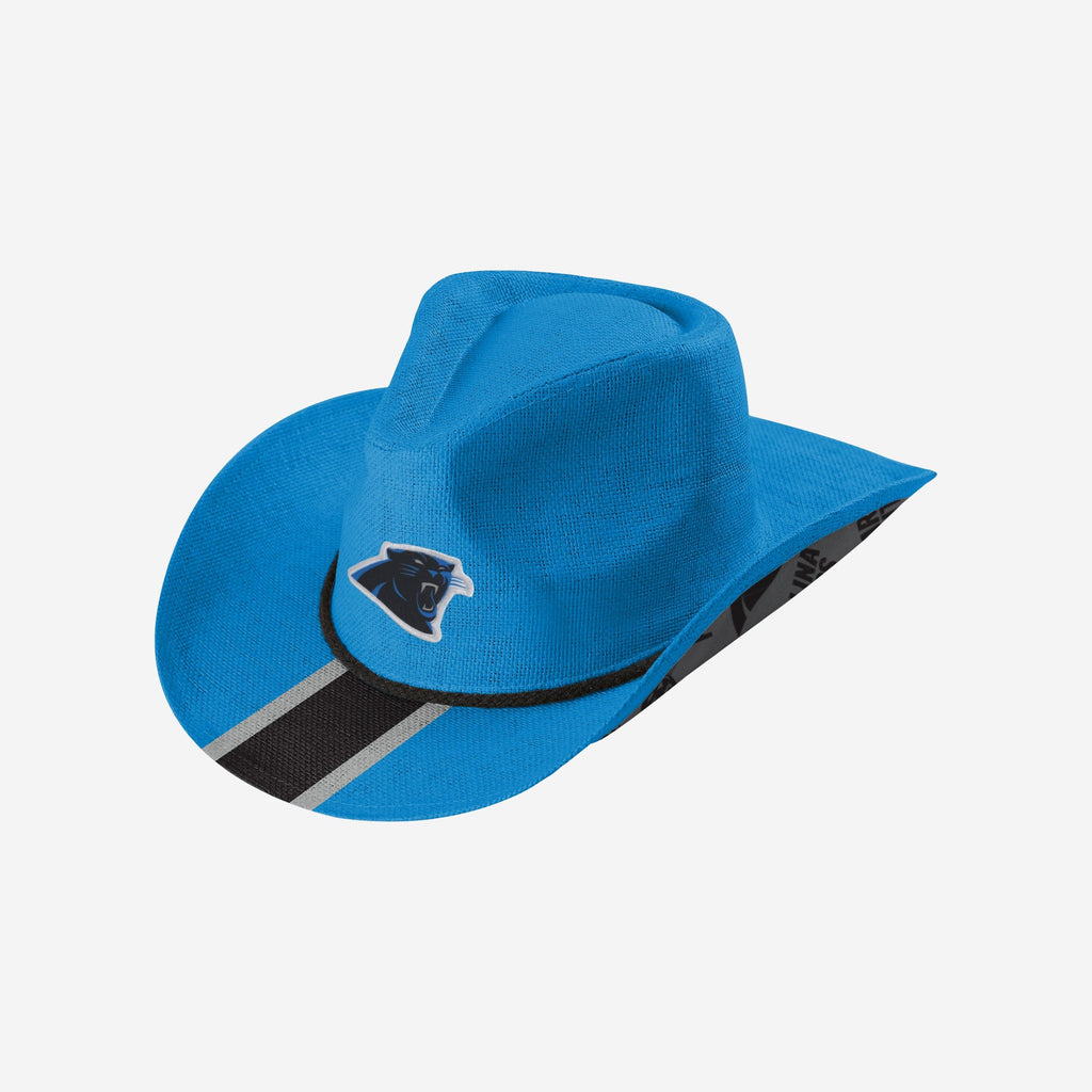 Carolina Panthers Team Stripe Cowboy Hat FOCO - FOCO.com