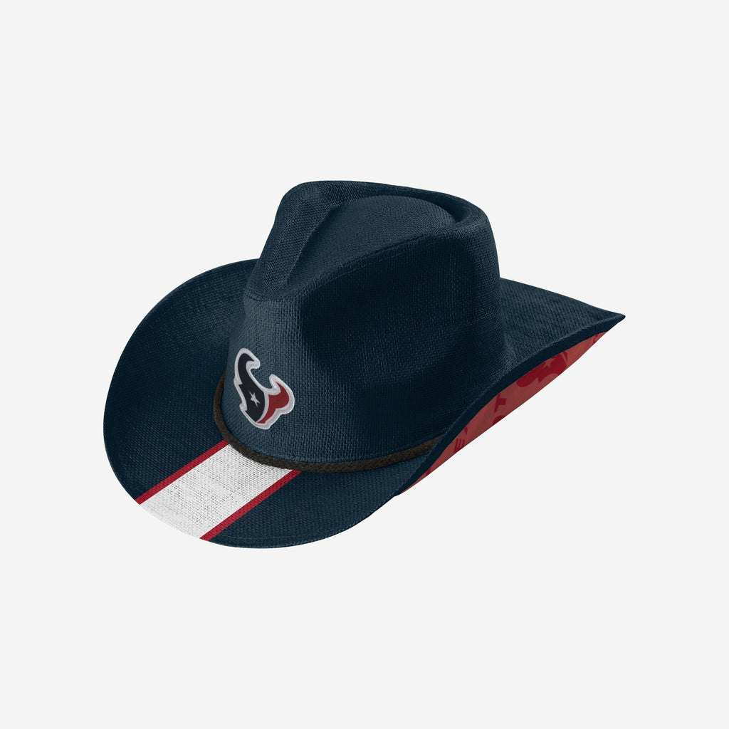 Houston Texans Team Stripe Cowboy Hat FOCO - FOCO.com