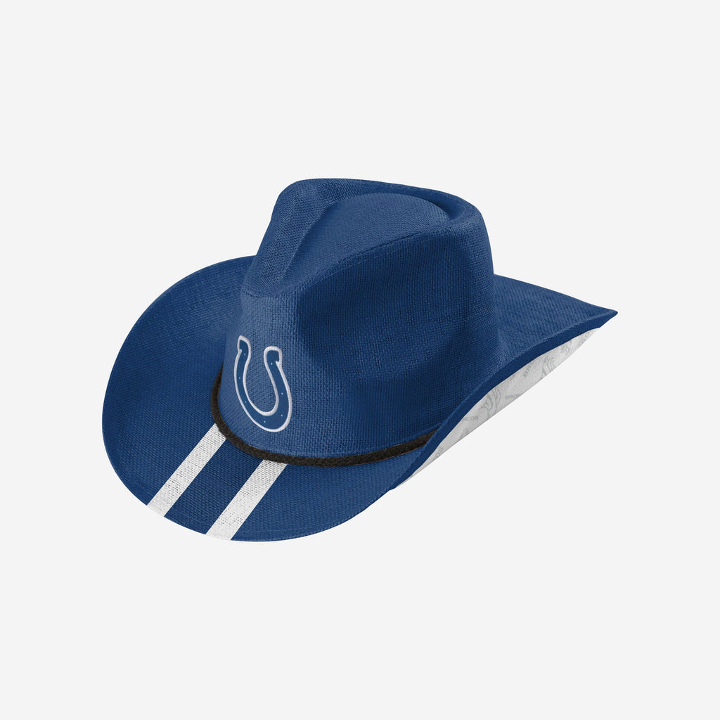 Indianapolis Colts Team Stripe Cowboy Hat FOCO - FOCO.com