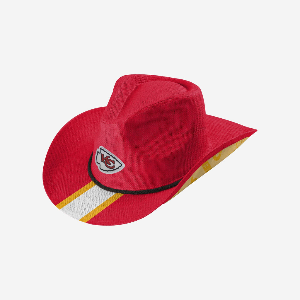 Kansas City Chiefs Team Stripe Cowboy Hat FOCO - FOCO.com