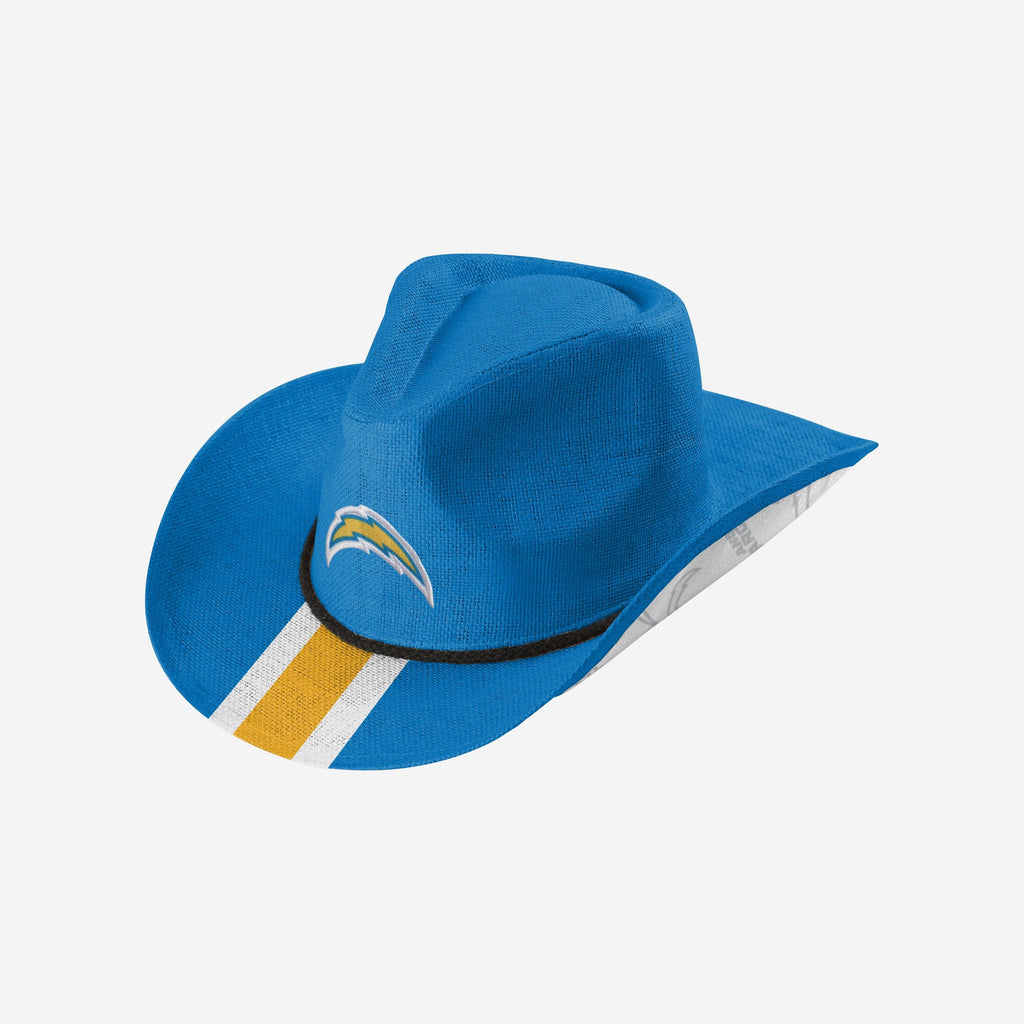 Los Angeles Chargers Team Stripe Cowboy Hat FOCO - FOCO.com