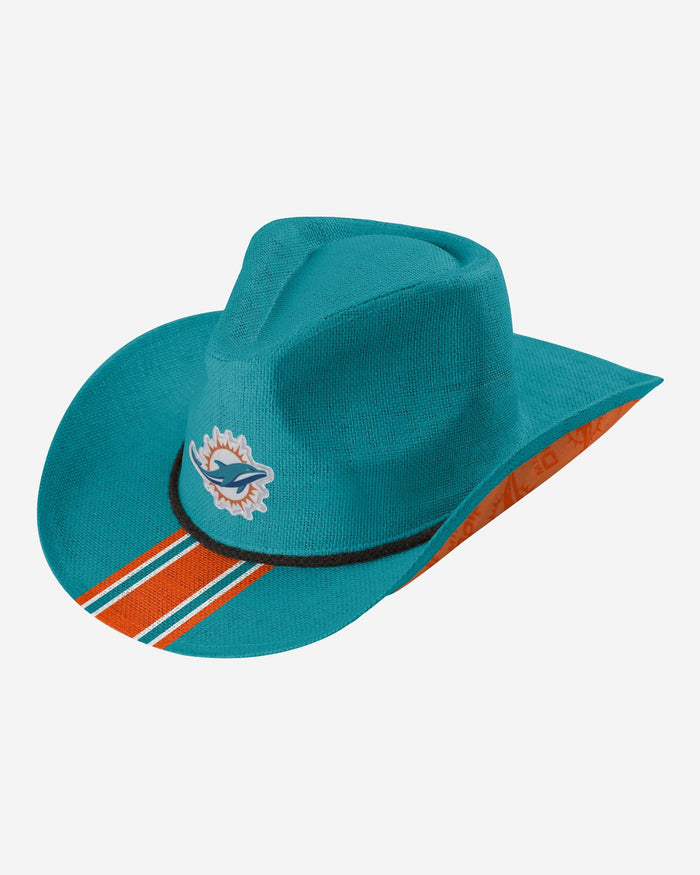 Miami Dolphins Team Stripe Cowboy Hat FOCO - FOCO.com