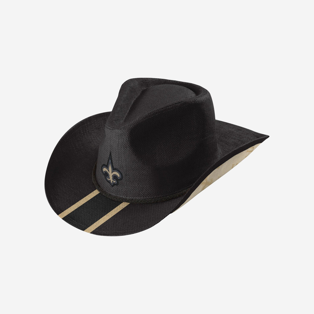 New Orleans Saints Team Stripe Cowboy Hat FOCO - FOCO.com