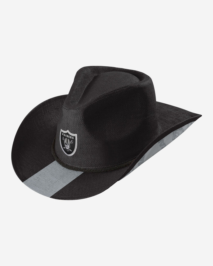 Las Vegas Raiders Team Stripe Cowboy Hat FOCO - FOCO.com