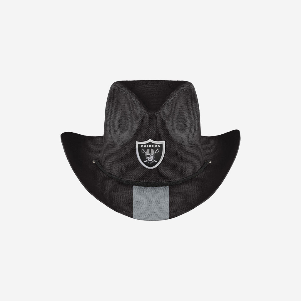 Las Vegas Raiders Team Stripe Cowboy Hat FOCO - FOCO.com