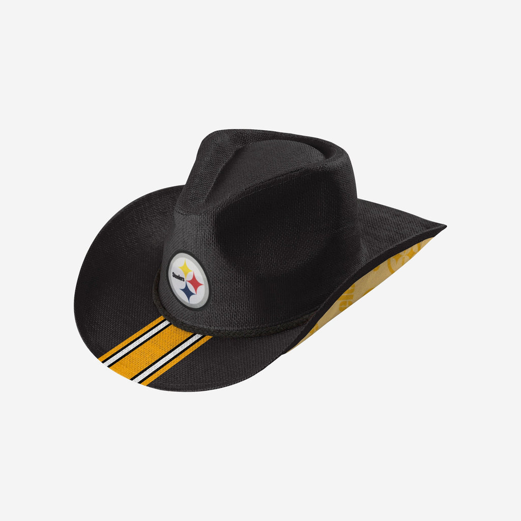 Pittsburgh Steelers Team Stripe Cowboy Hat FOCO - FOCO.com