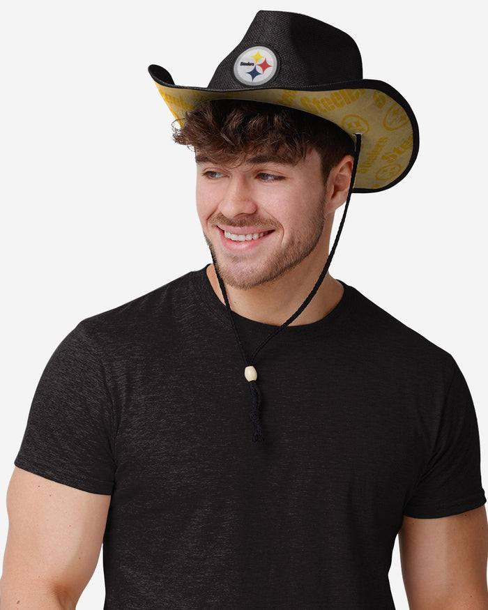Pittsburgh Steelers Team Stripe Cowboy Hat FOCO - FOCO.com