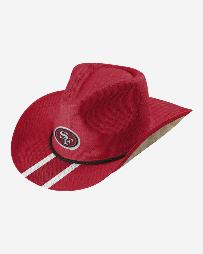 San Francisco 49ers Team Stripe Cowboy Hat FOCO - FOCO.com