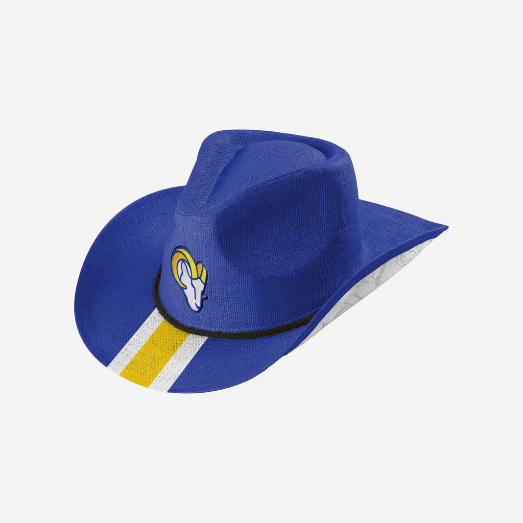 Los Angeles Rams Team Stripe Cowboy Hat FOCO - FOCO.com
