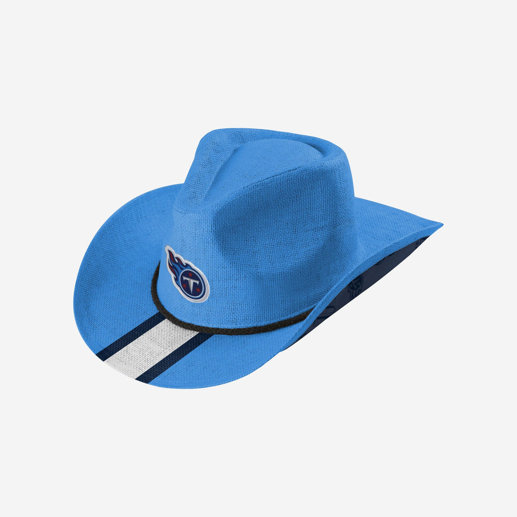 Tennessee Titans Team Stripe Cowboy Hat FOCO - FOCO.com
