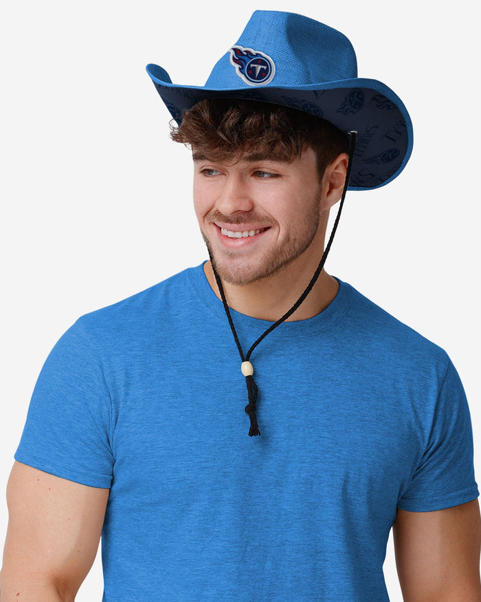 Tennessee Titans Team Stripe Cowboy Hat FOCO - FOCO.com