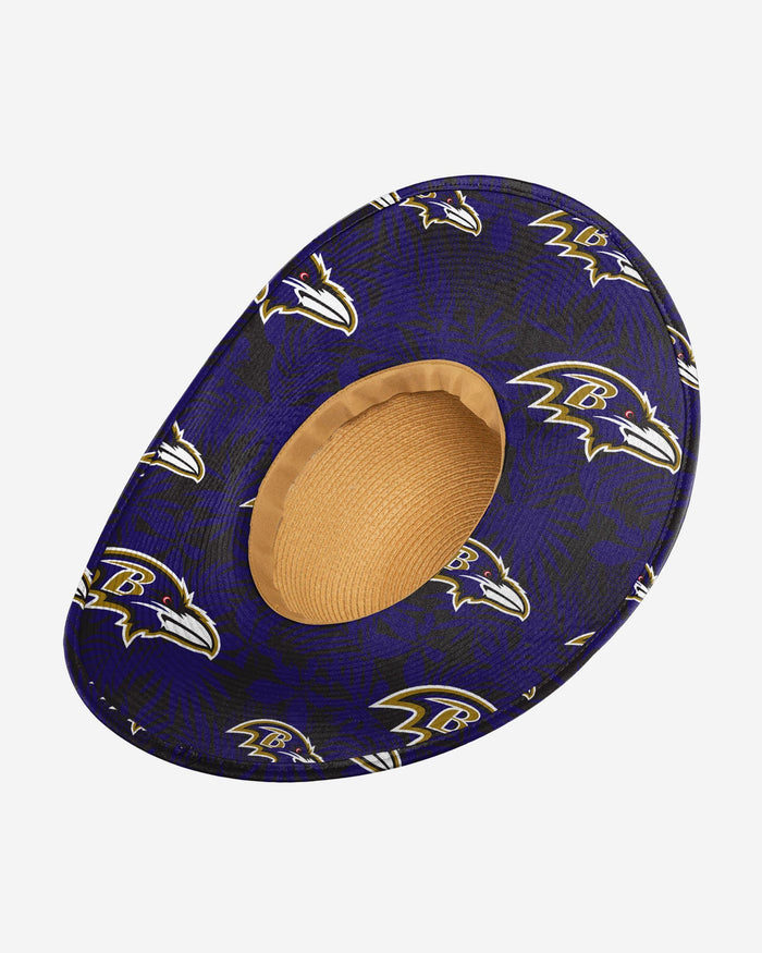 Baltimore Ravens Womens Floral Straw Hat FOCO - FOCO.com