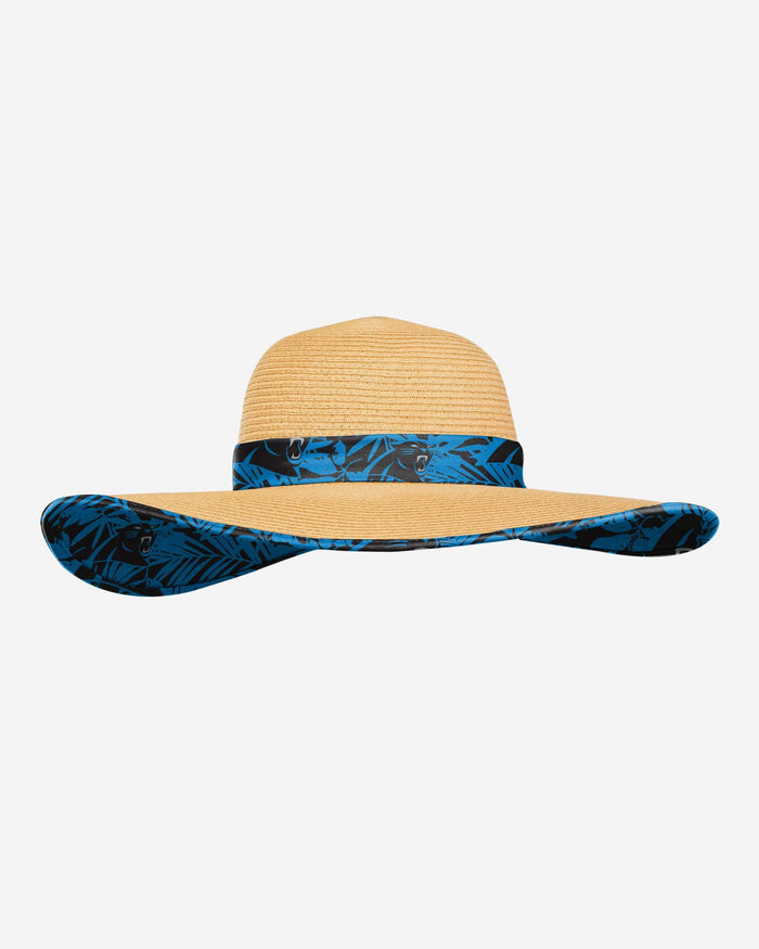 Carolina Panthers Womens Floral Straw Hat FOCO - FOCO.com