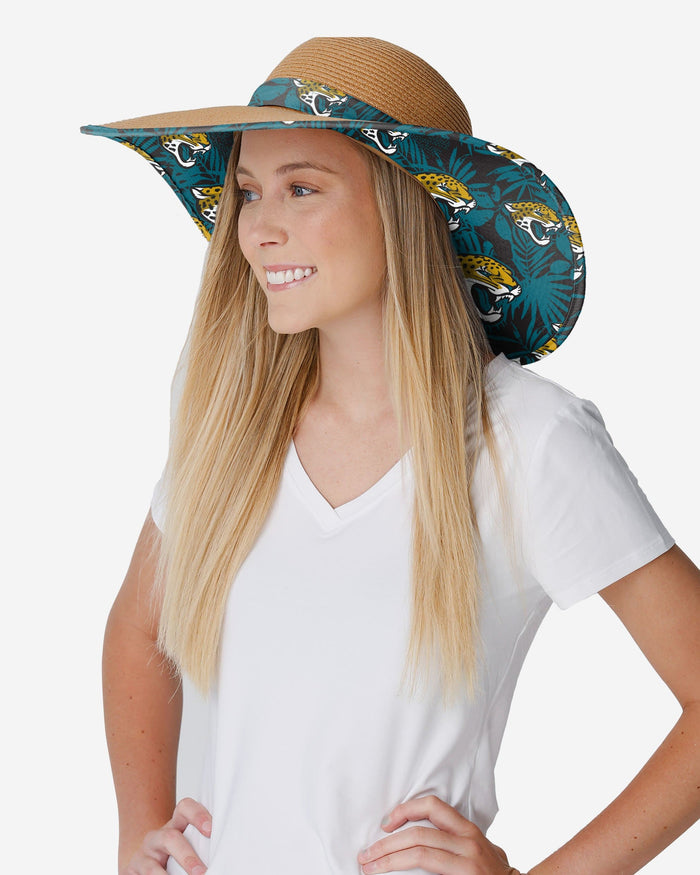 Jacksonville Jaguars Womens Floral Straw Hat FOCO - FOCO.com