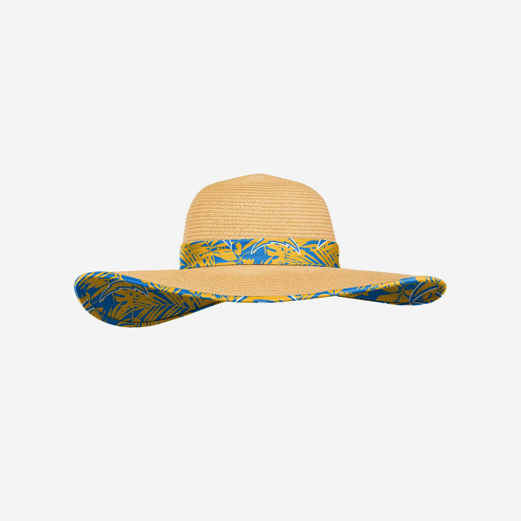 Los Angeles Chargers Womens Floral Straw Hat FOCO - FOCO.com