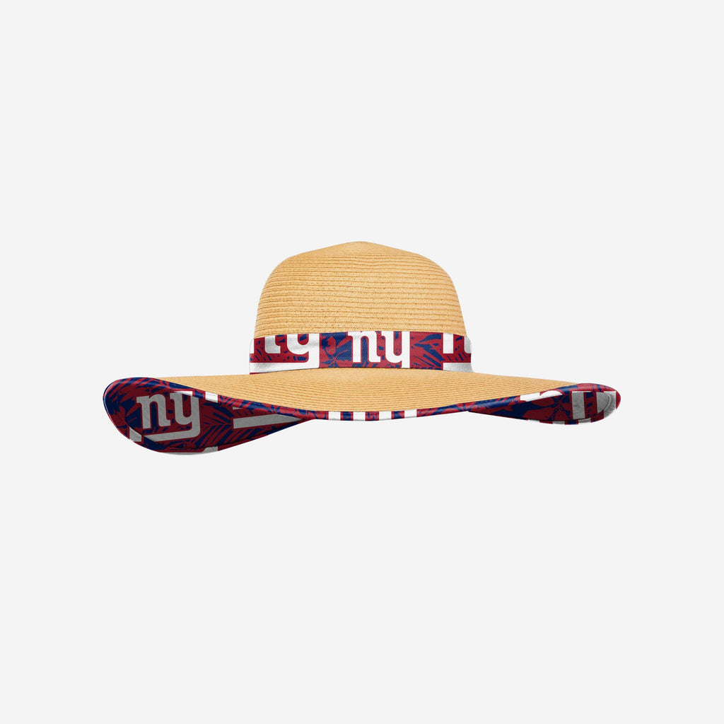 New York Giants Womens Floral Straw Hat FOCO - FOCO.com