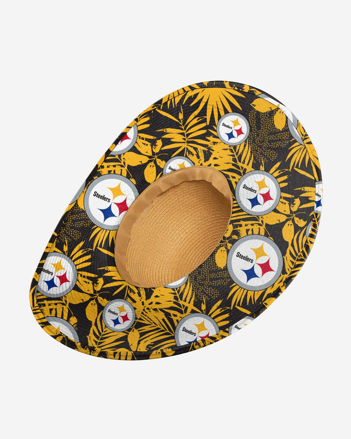 Pittsburgh Steelers Womens Floral Straw Hat FOCO - FOCO.com