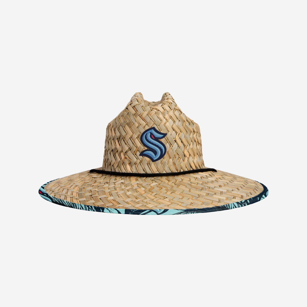 Seattle Kraken Floral Straw Hat FOCO - FOCO.com