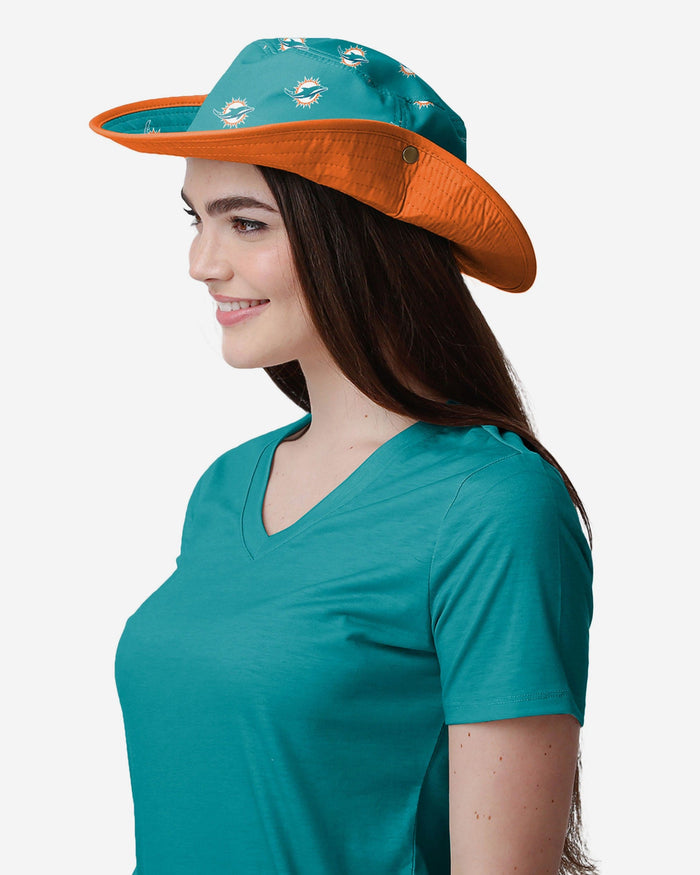 Miami Dolphins Womens Mini Print Hybrid Boonie Hat FOCO - FOCO.com