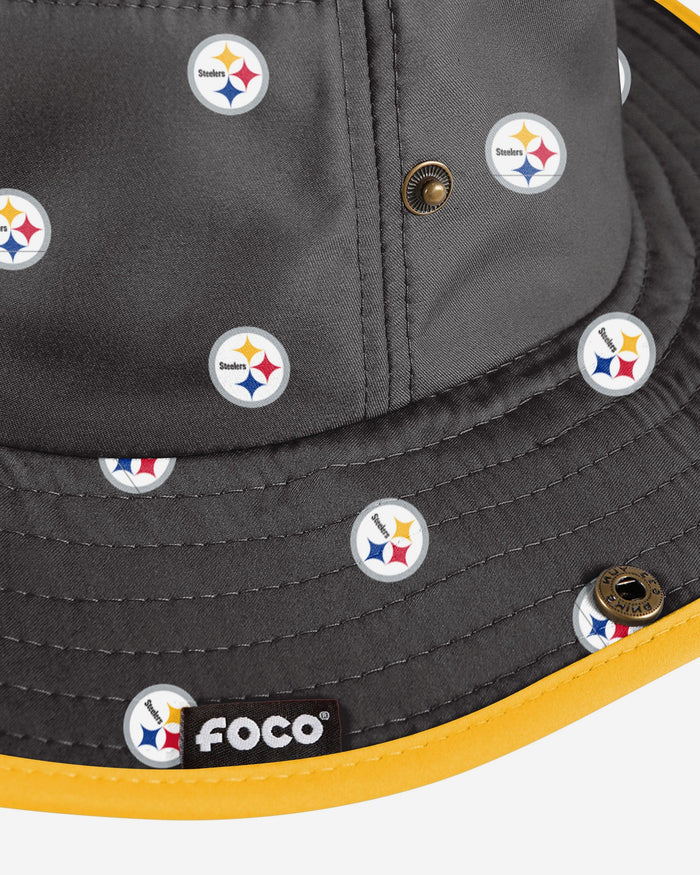 Pittsburgh Steelers Womens Mini Print Hybrid Boonie Hat FOCO - FOCO.com