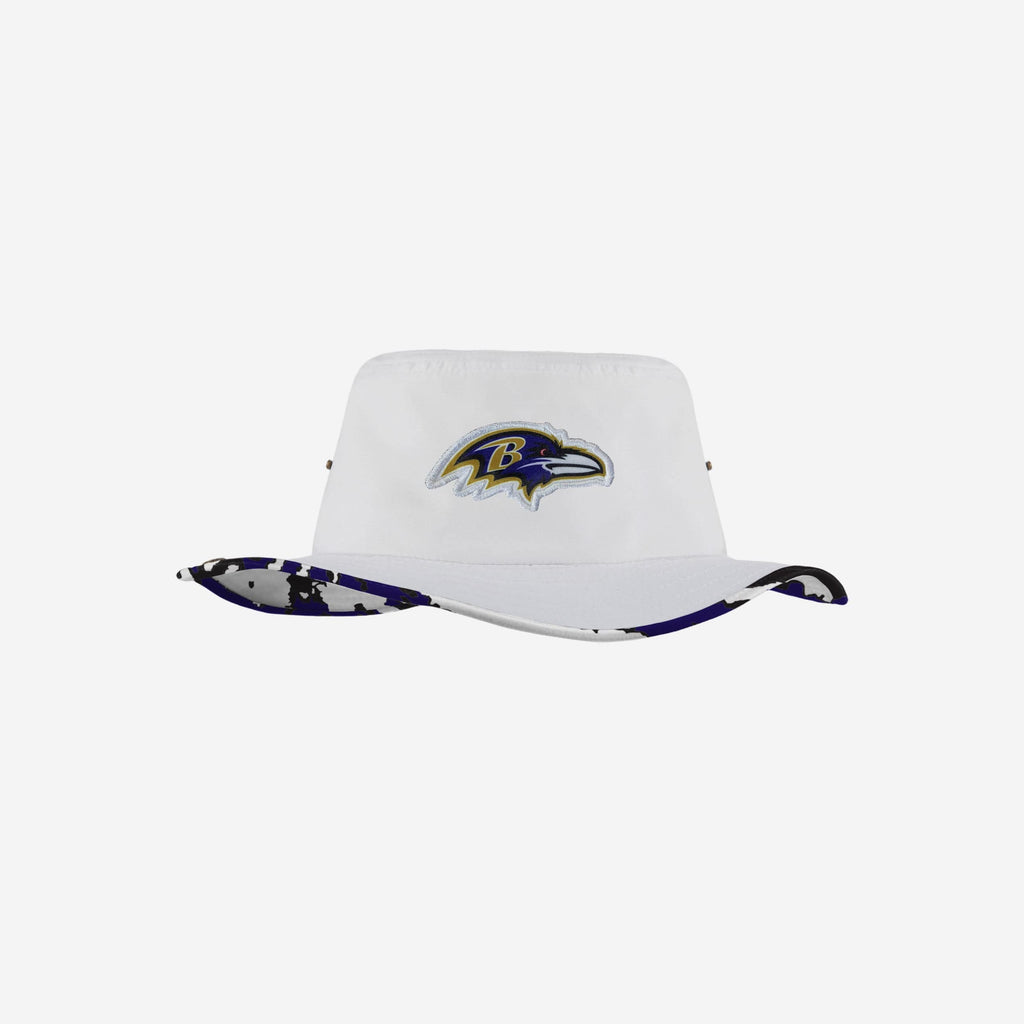 Baltimore Ravens Womens White Hybrid Boonie Hat FOCO - FOCO.com
