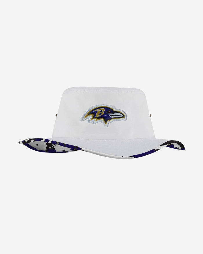 Baltimore Ravens Womens White Hybrid Boonie Hat FOCO - FOCO.com