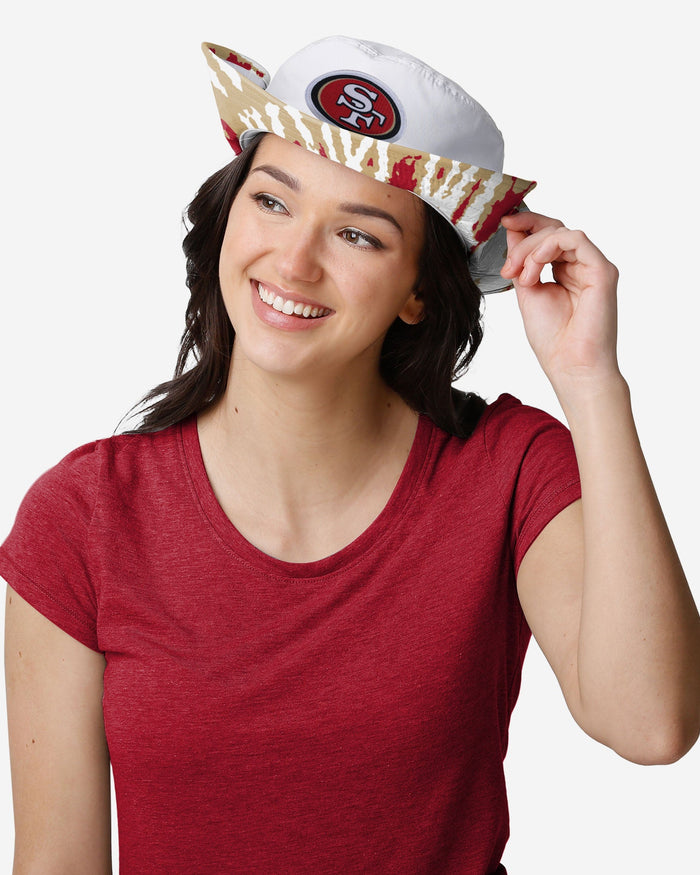 San Francisco 49ers Womens White Hybrid Boonie Hat FOCO - FOCO.com