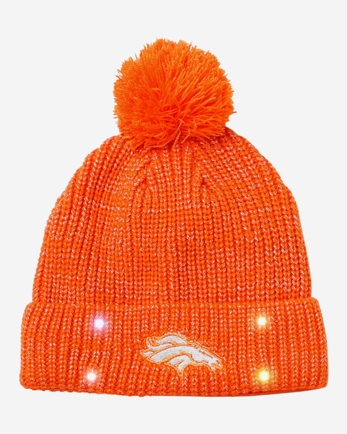 Denver Broncos Womens Glitter Knit Light Up Beanie FOCO - FOCO.com