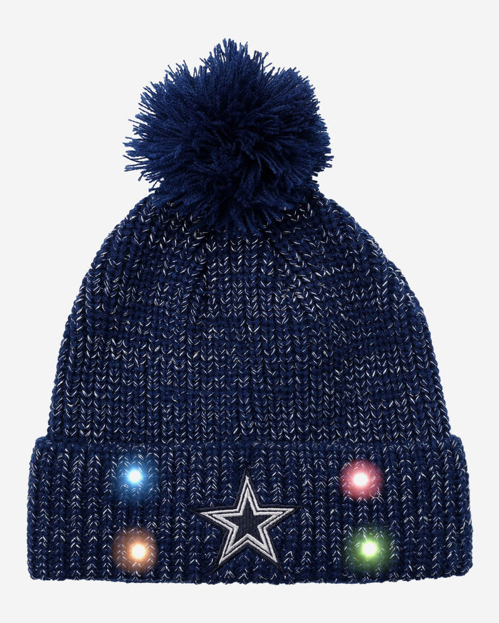 Dallas Cowboys Womens Glitter Knit Light Up Beanie FOCO - FOCO.com