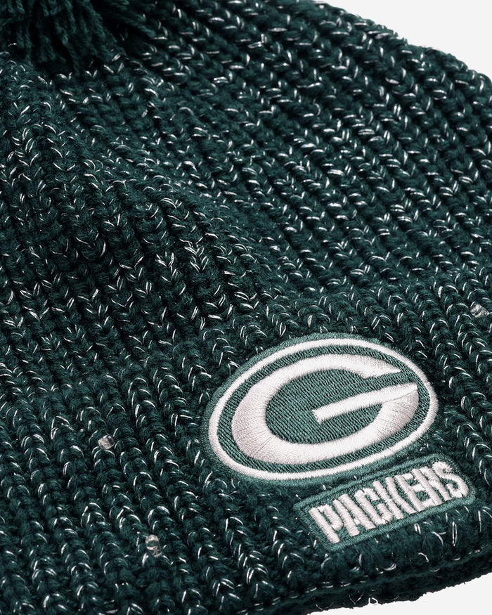 Green Bay Packers Womens Glitter Knit Light Up Beanie FOCO - FOCO.com