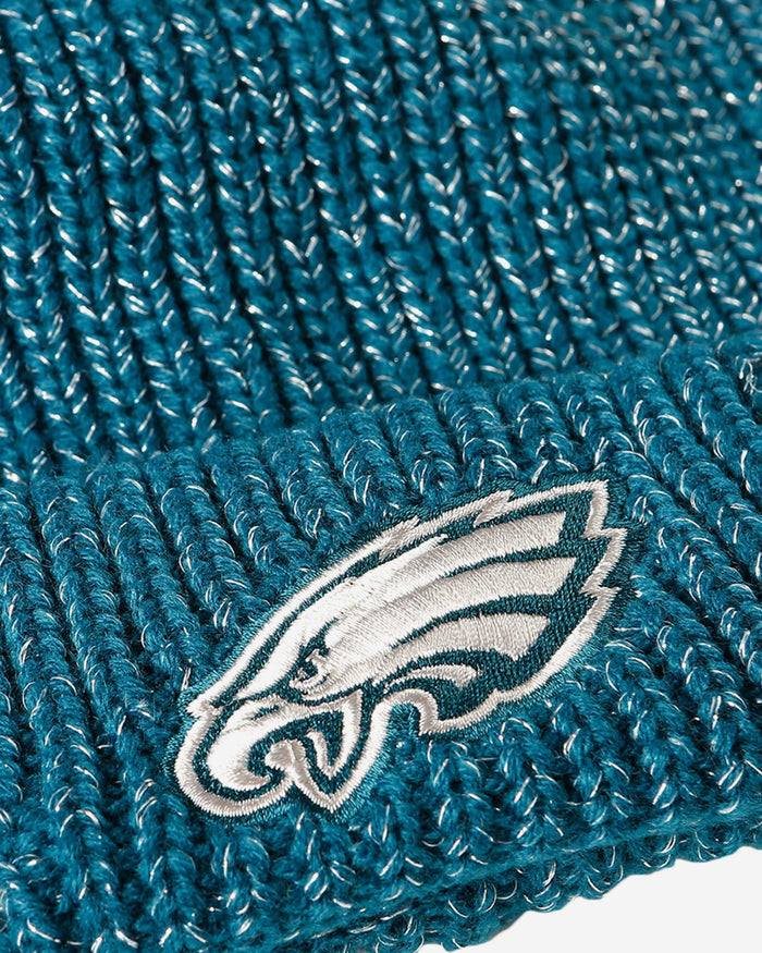 Philadelphia Eagles Womens Glitter Knit Light Up Beanie FOCO - FOCO.com