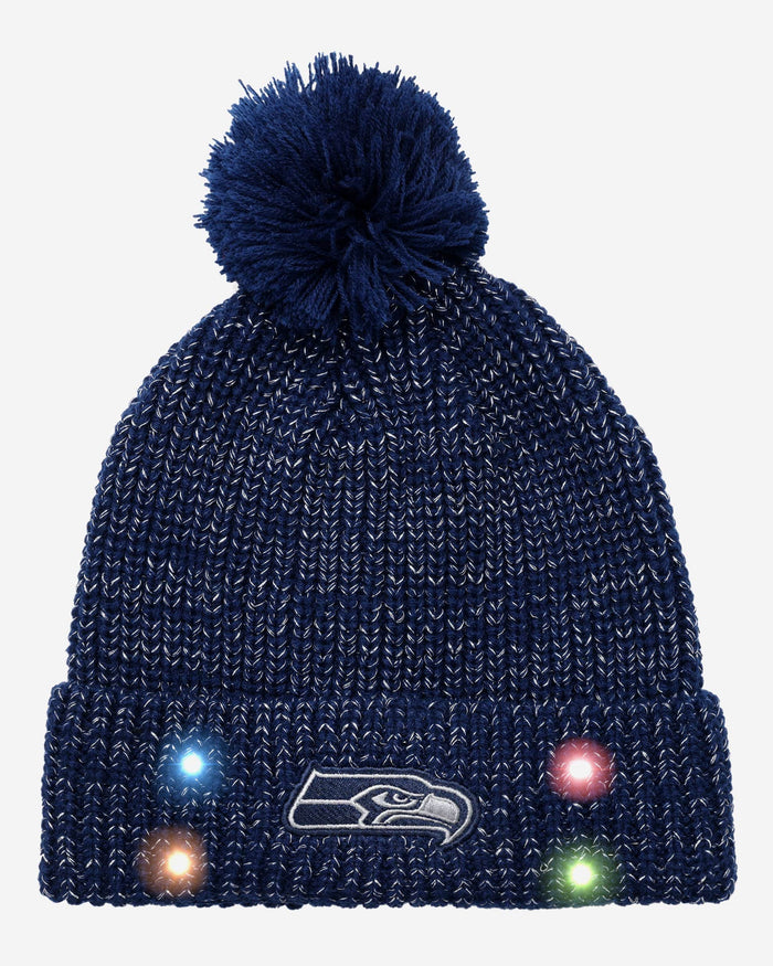 Seattle Seahawks Womens Glitter Knit Light Up Beanie FOCO - FOCO.com