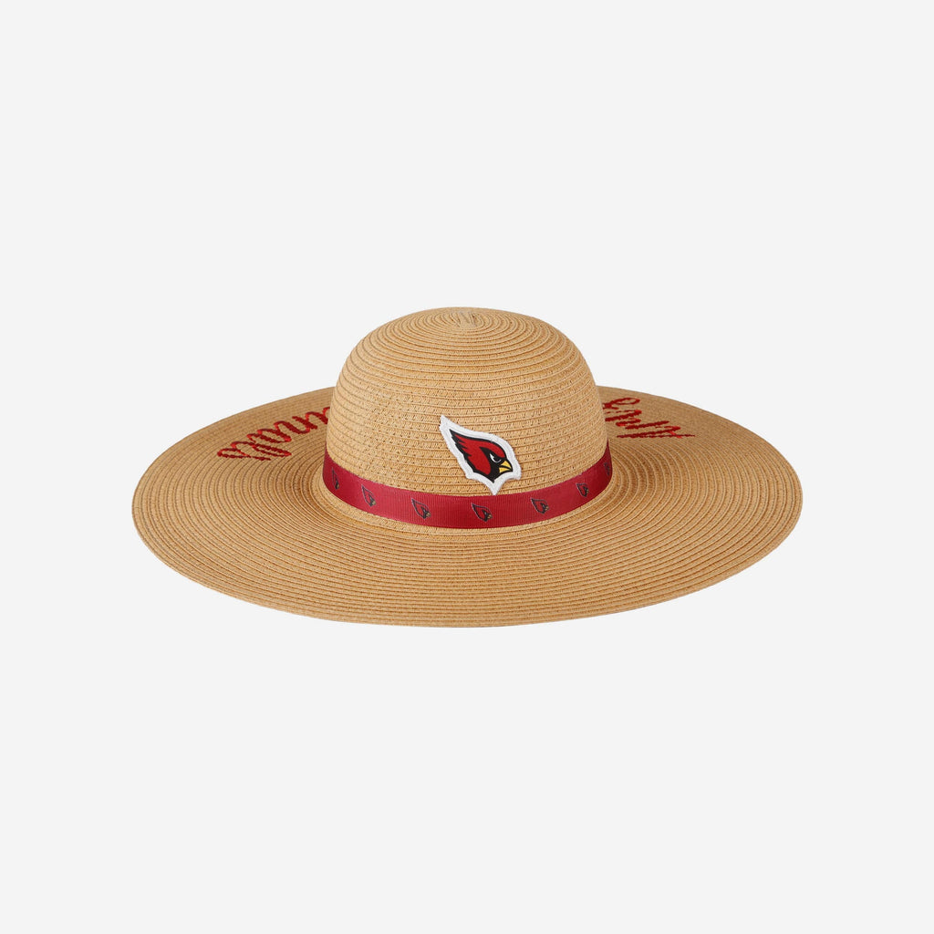 Arizona Cardinals Womens Wordmark Beach Straw Hat FOCO - FOCO.com