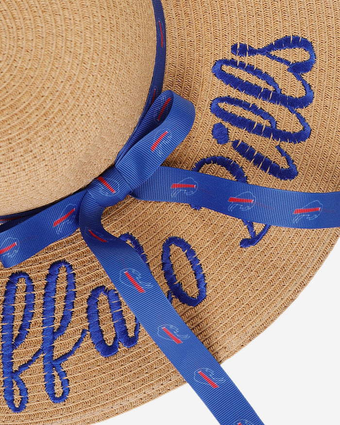 Buffalo Bills Womens Wordmark Beach Straw Hat FOCO - FOCO.com