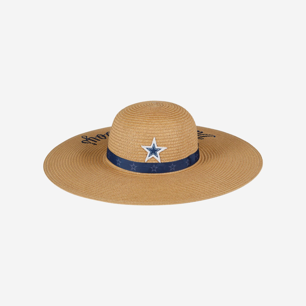 Dallas Cowboys Womens Wordmark Beach Straw Hat FOCO - FOCO.com