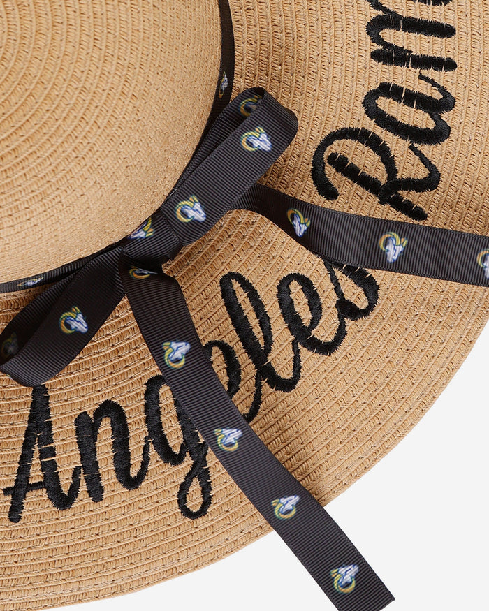 Los Angeles Rams Womens Wordmark Beach Straw Hat FOCO - FOCO.com