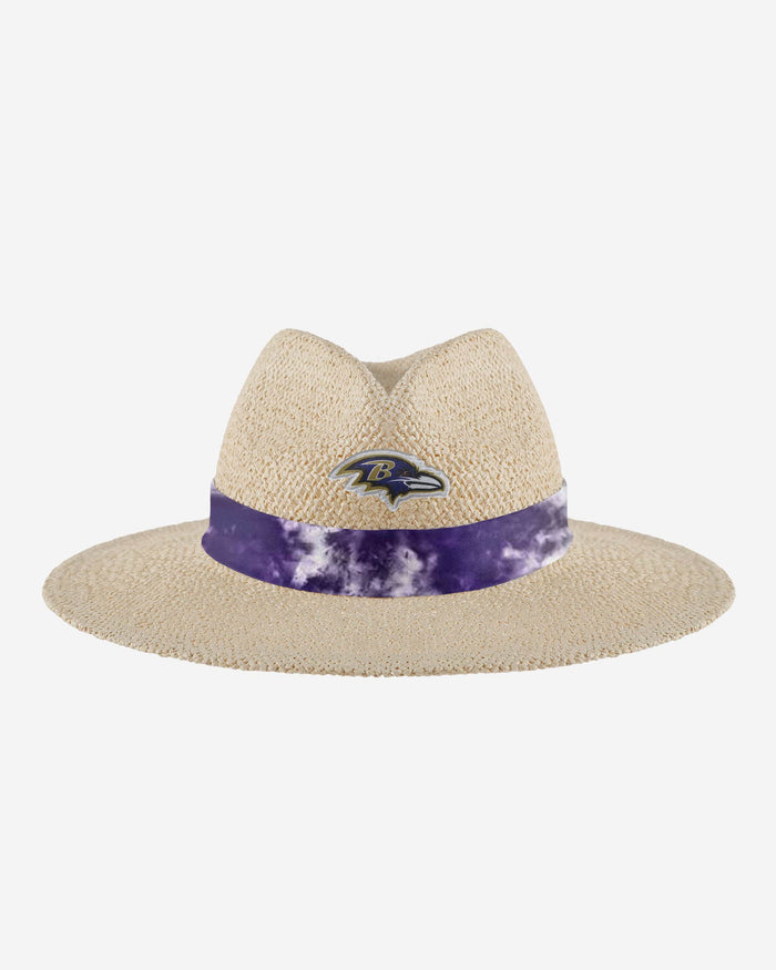 Baltimore Ravens Womens Tie-Dye Ribbon Straw Hat FOCO - FOCO.com