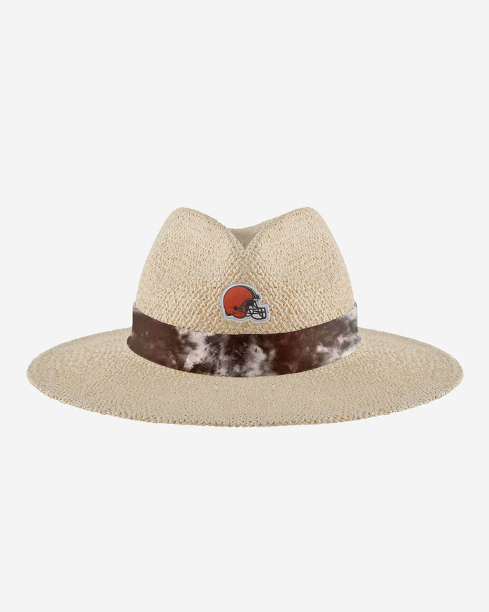 Cleveland Browns Womens Tie-Dye Ribbon Straw Hat FOCO - FOCO.com