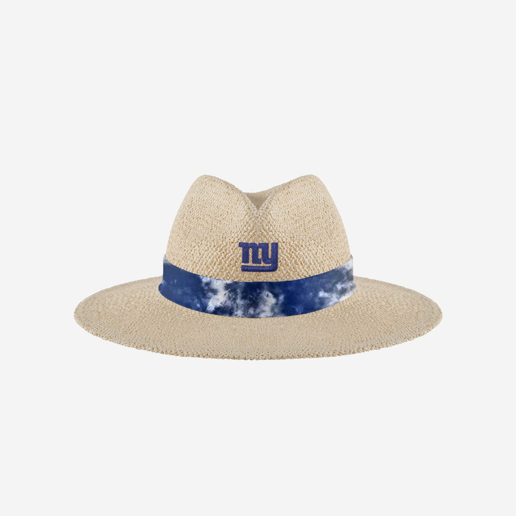 New York Giants Womens Tie-Dye Ribbon Straw Hat FOCO - FOCO.com