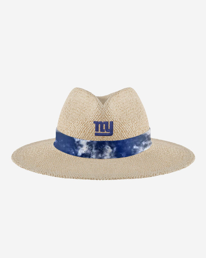 New York Giants Womens Tie-Dye Ribbon Straw Hat FOCO - FOCO.com