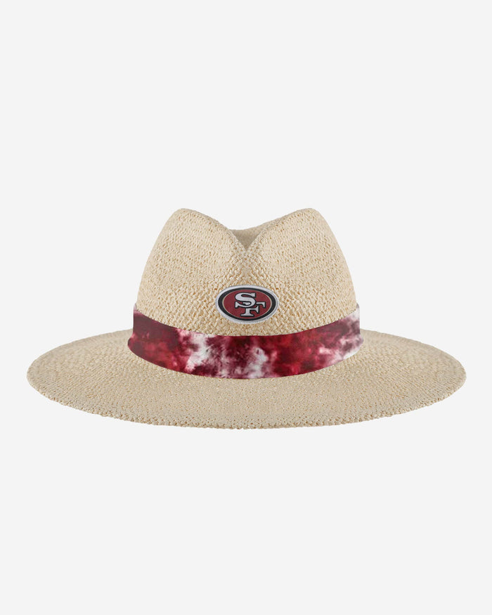 San Francisco 49ers Womens Tie-Dye Ribbon Straw Hat FOCO - FOCO.com