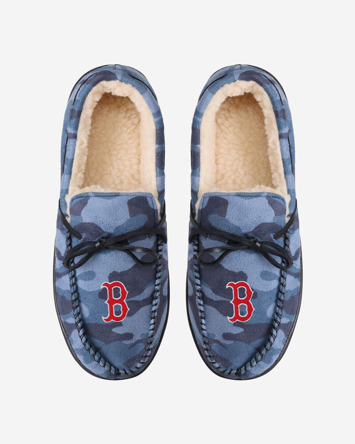 Boston Red Sox Printed Camo Moccasin Slipper FOCO - FOCO.com