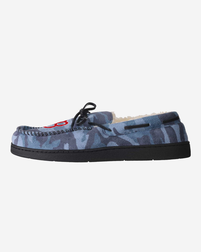 Boston Red Sox Printed Camo Moccasin Slipper FOCO S - FOCO.com