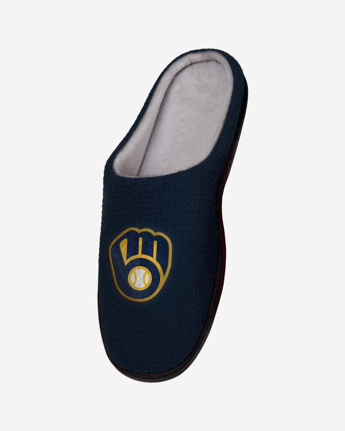 Milwaukee Brewers Memory Foam Slide Slipper FOCO - FOCO.com