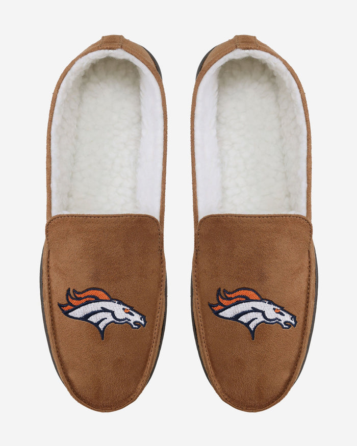 Denver Broncos Beige Moccasin Slipper FOCO - FOCO.com